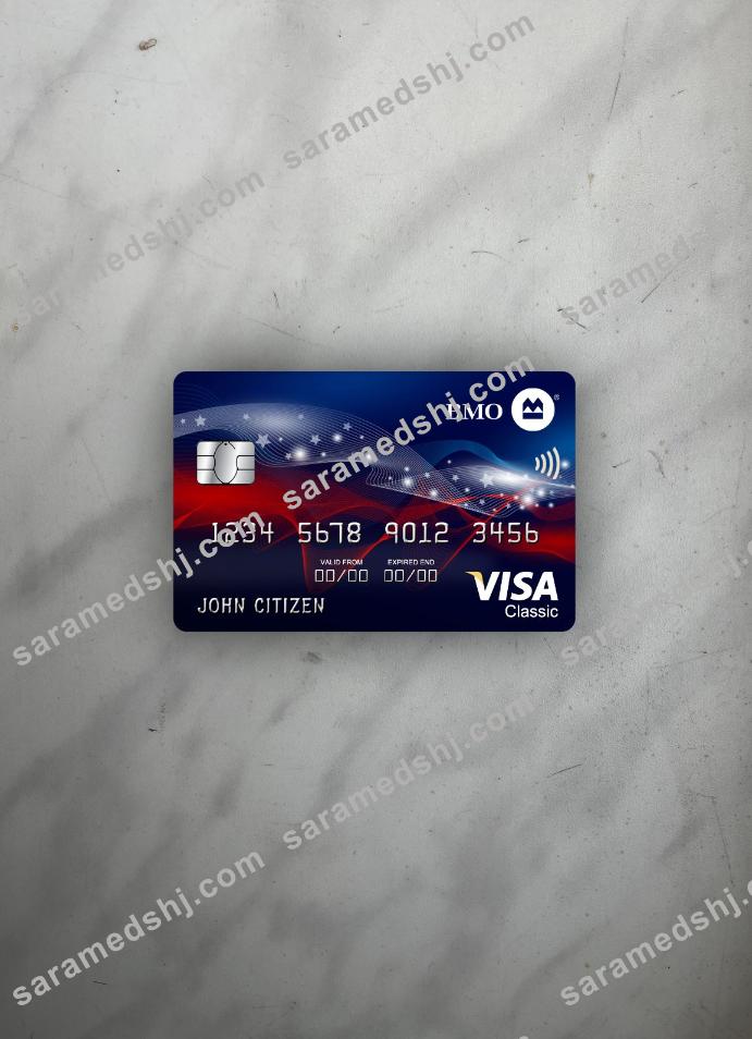 USA BMO Bank of Montreal bank visa classic card photolook front